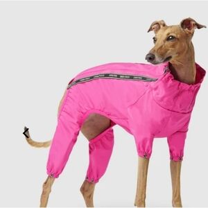 Canada Pooch Size 16 Pink Dog Raincoat Slush Suit New With Tags